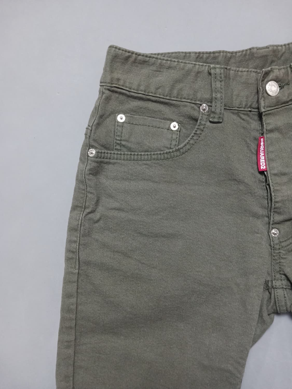 [29] 디스퀘어드2 가먼트다잉 카키 데님 반바지 쇼츠 청바지 상품이미지2