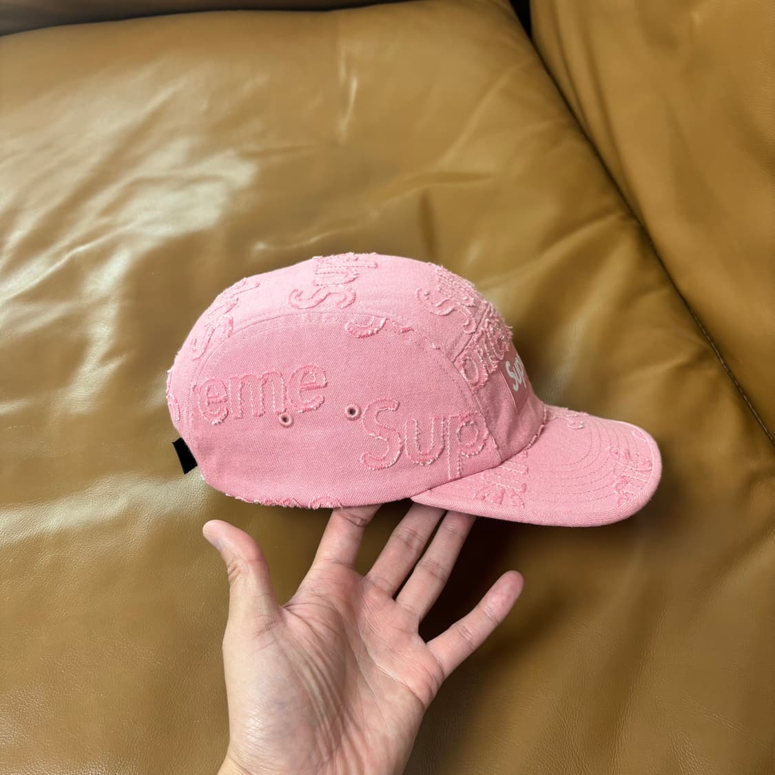 Supreme 슈프림 워시드 핑크 캠프캡 모자 (Washed Pink 상품이미지3