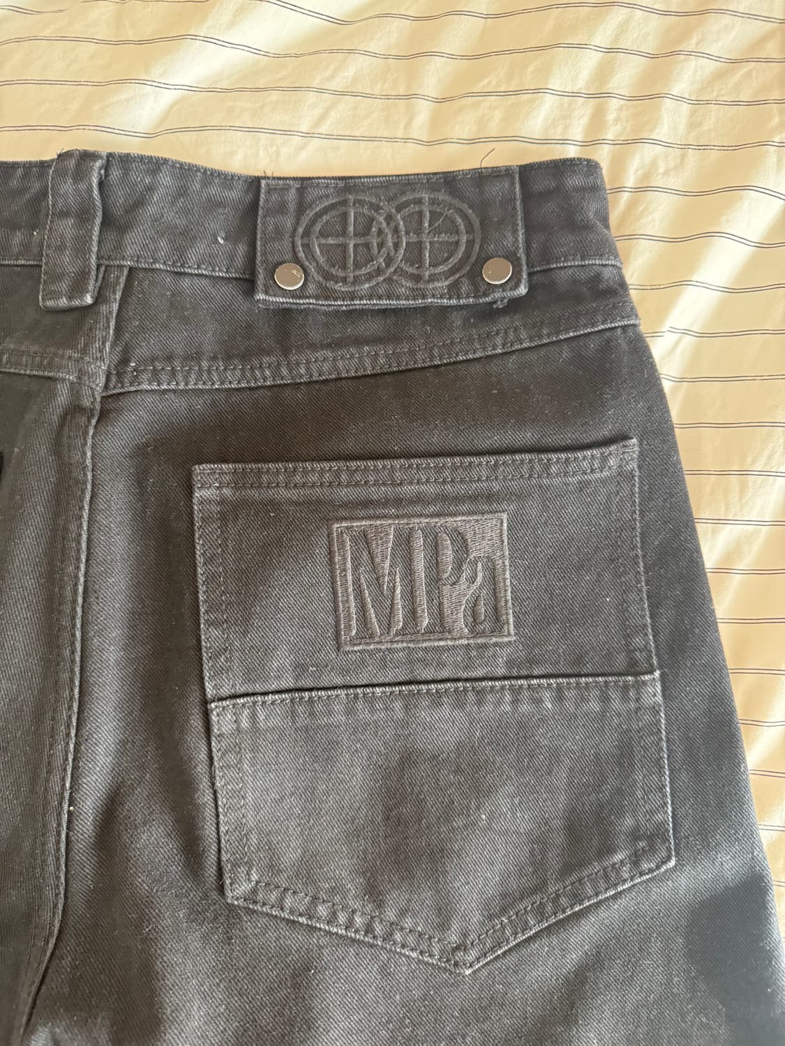  L 새상품 플라스틱프로덕트 MPa CALF POCKET 팬츠 블랙 상품이미지7