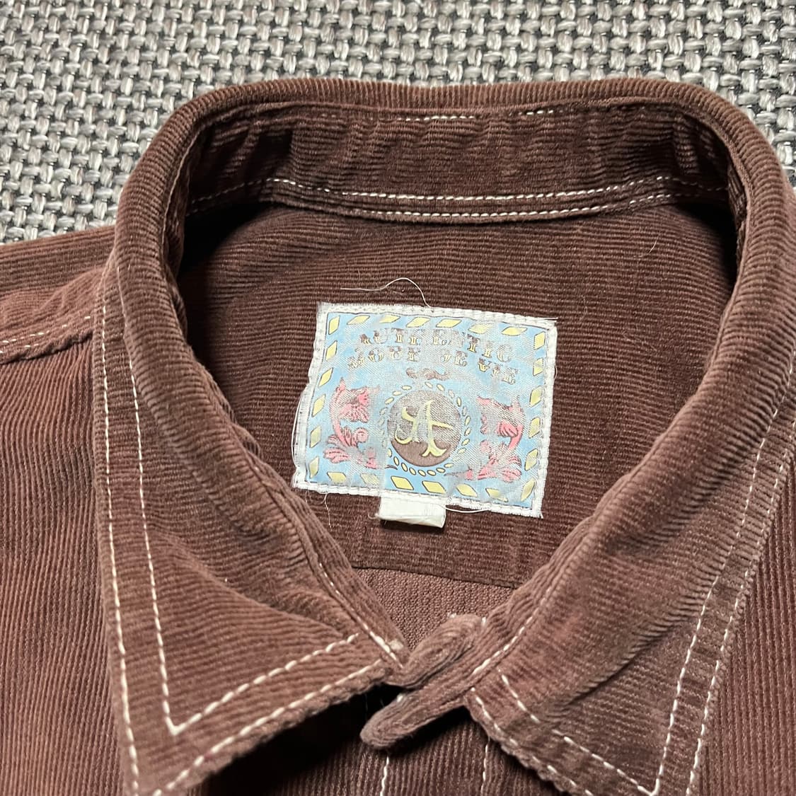 vintage 코듀로이 자수 셔츠 상품이미지5