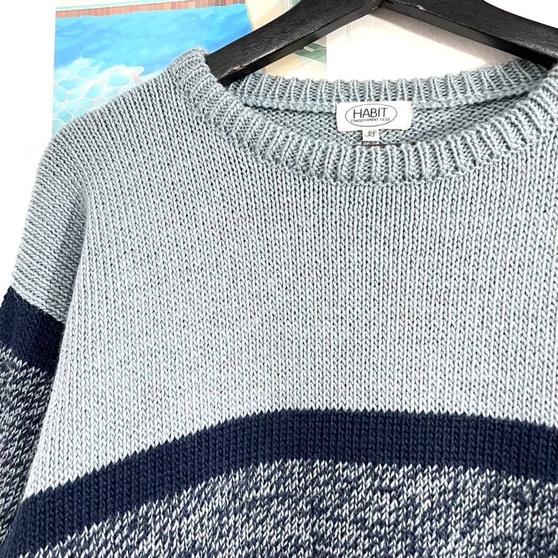 라운드 컬러믹스 니트  상품이미지5