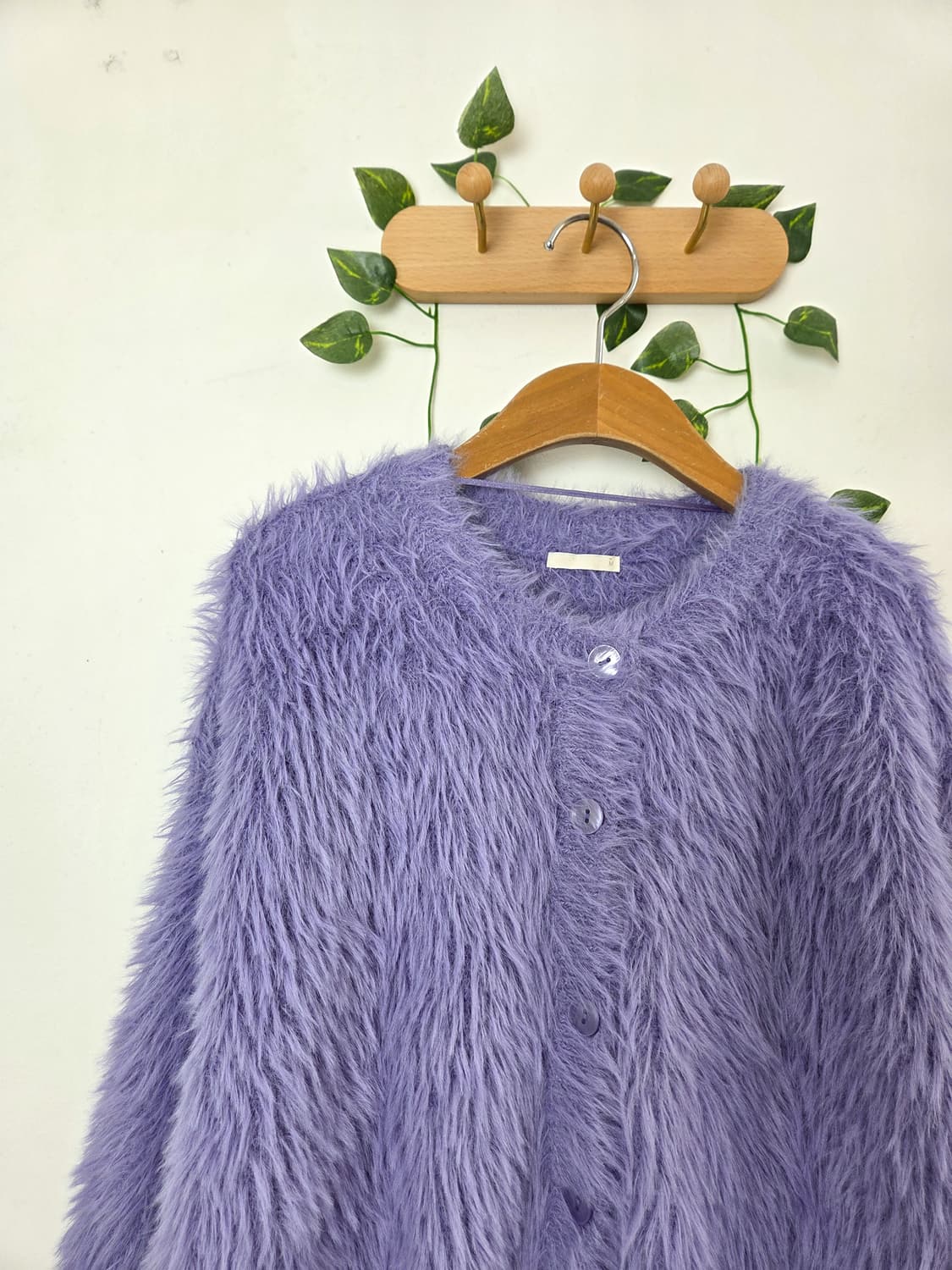 보랏빛 퍼 가디건 상품이미지2