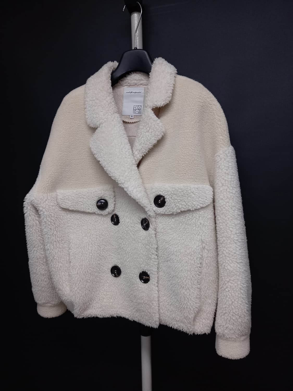 에고이스트 숏 비숑 부클 인조 무스탕 55.66 상품이미지6