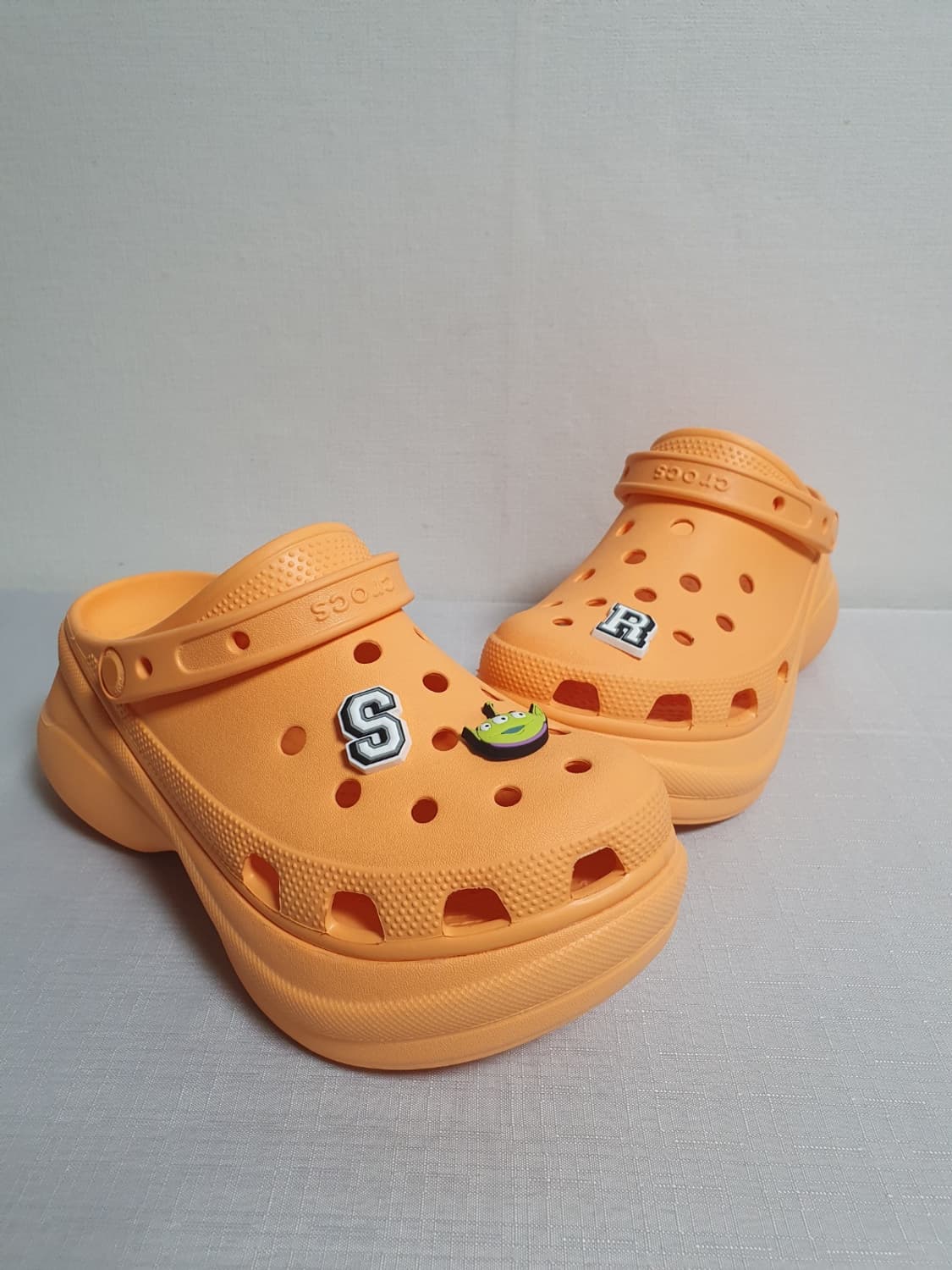 240mm 크록스 샌들 베이 클로그 통굽 플랫폼 오렌지 상품이미지5
