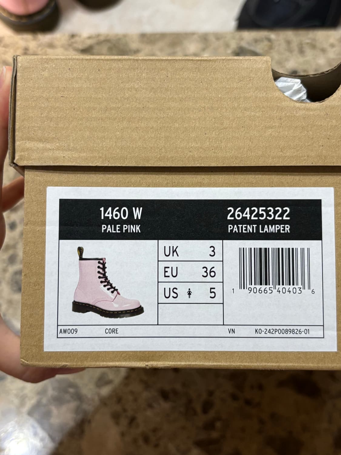 닥터마틴 1460 페이던트 핑크 uk3 220 상품이미지2