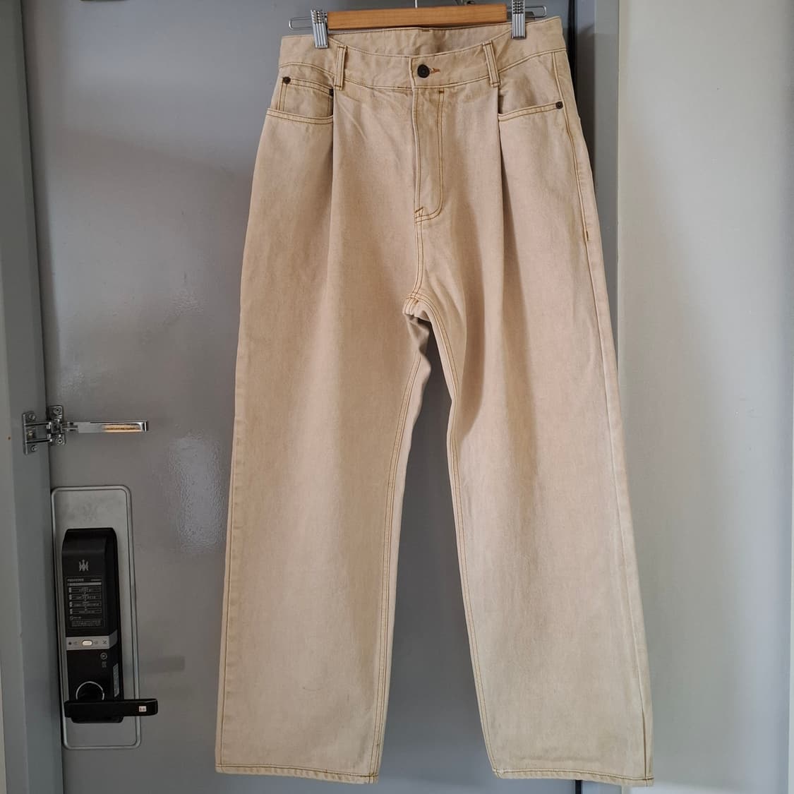 언어펙티드 21FW 와이드 데님 (Ecru 색상) 상품이미지2