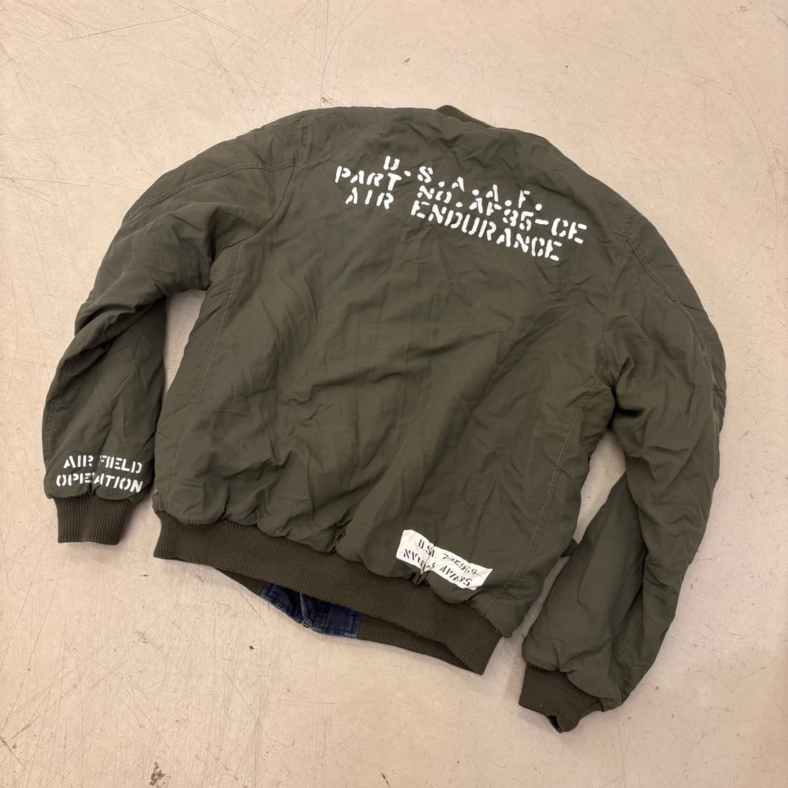 빈티지 리버시블 에어포스 프린팅 항공점퍼 상품이미지3