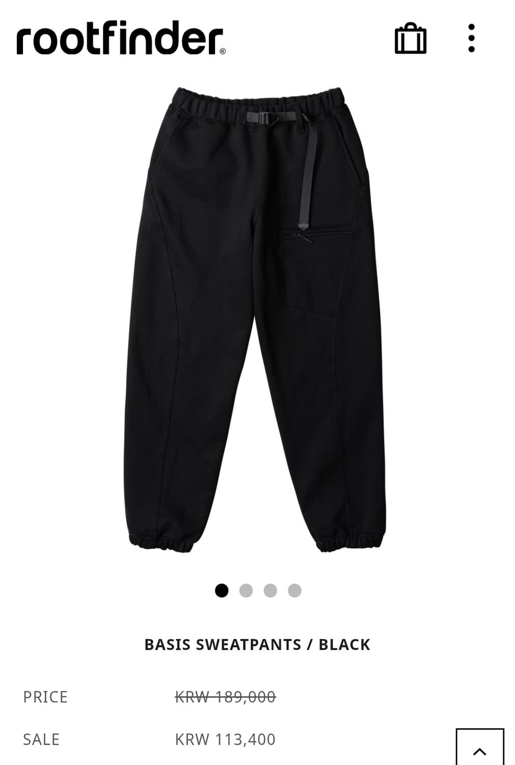 루트파인더 베이시스 스웻팬츠 L 상품이미지1