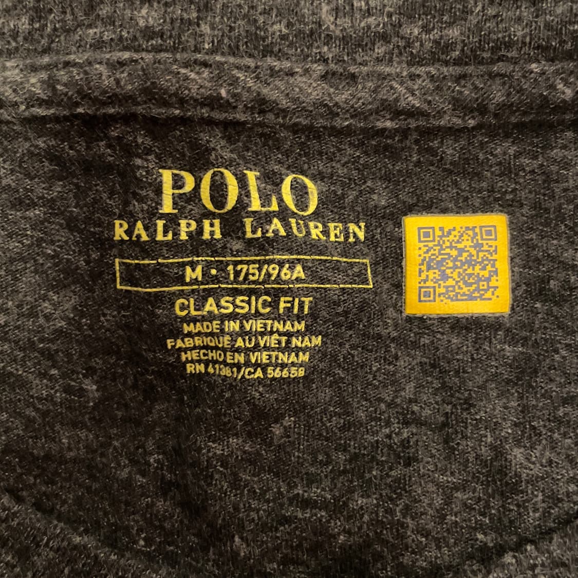 폴로 랄프로렌  블랙 롱 슬리브 티셔츠 (QR정품)  상품이미지5