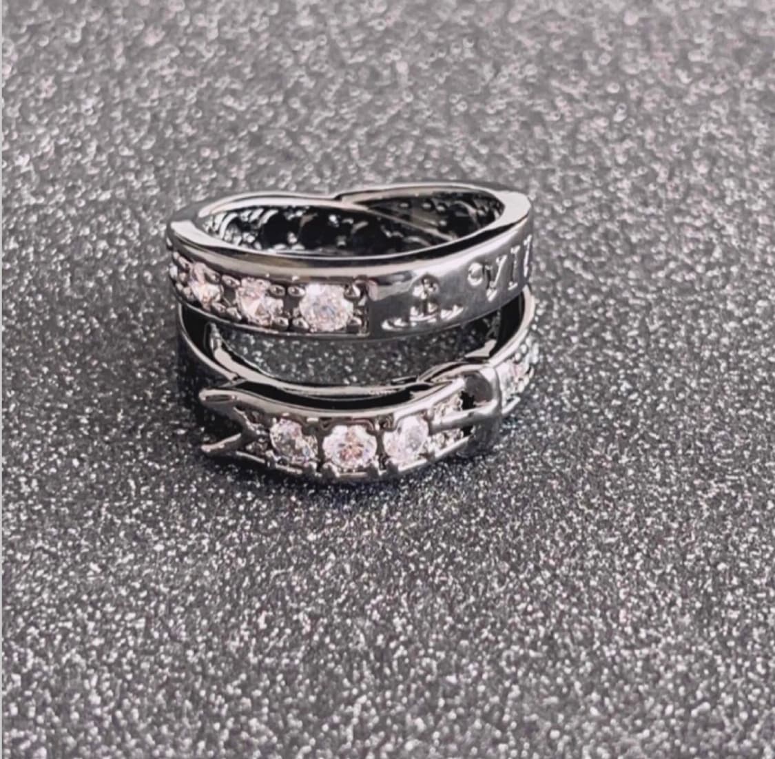 비비안웨스트우드 아카이브 크리스탈 큐빅 2단 벨트링 상품이미지4