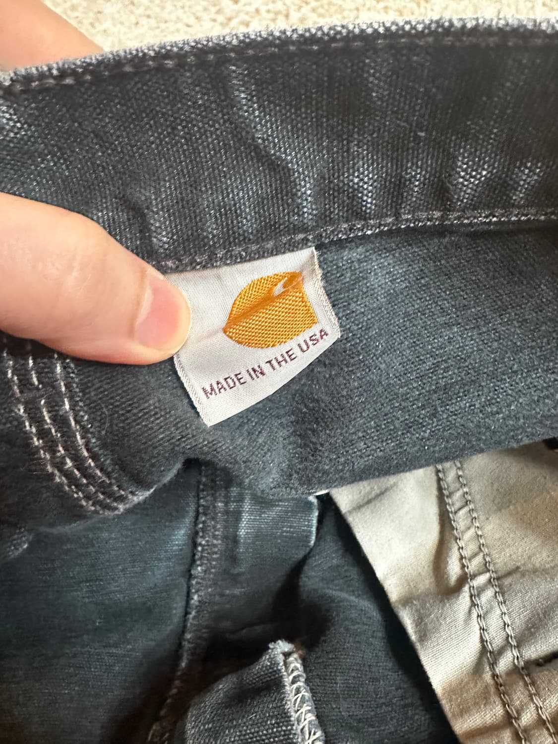 빈티지 칼하트 미국제조 더블니 블랙 33 상품이미지4