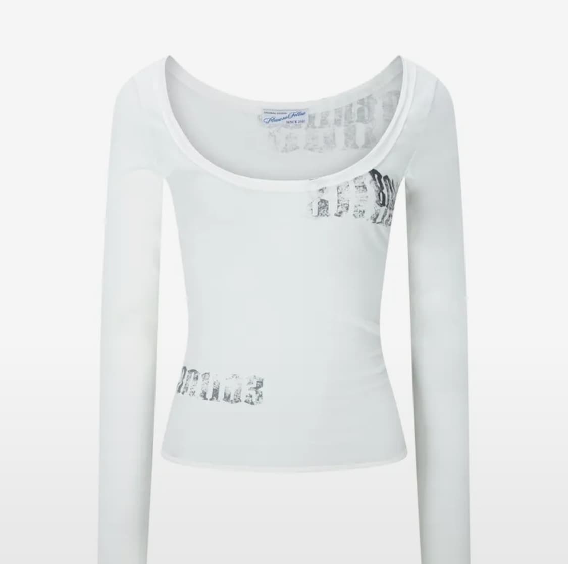 플리즈노팔로우 딥 넥 롱 슬리브 상품이미지1