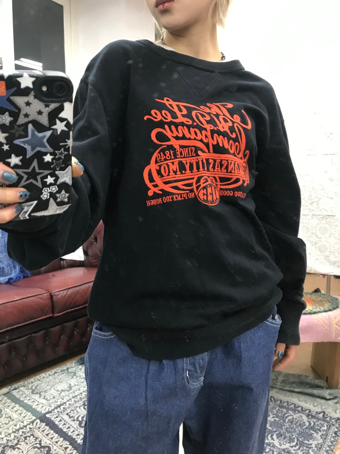 Lee 리 빈티지 레터링 자수 맨투맨  상품이미지2