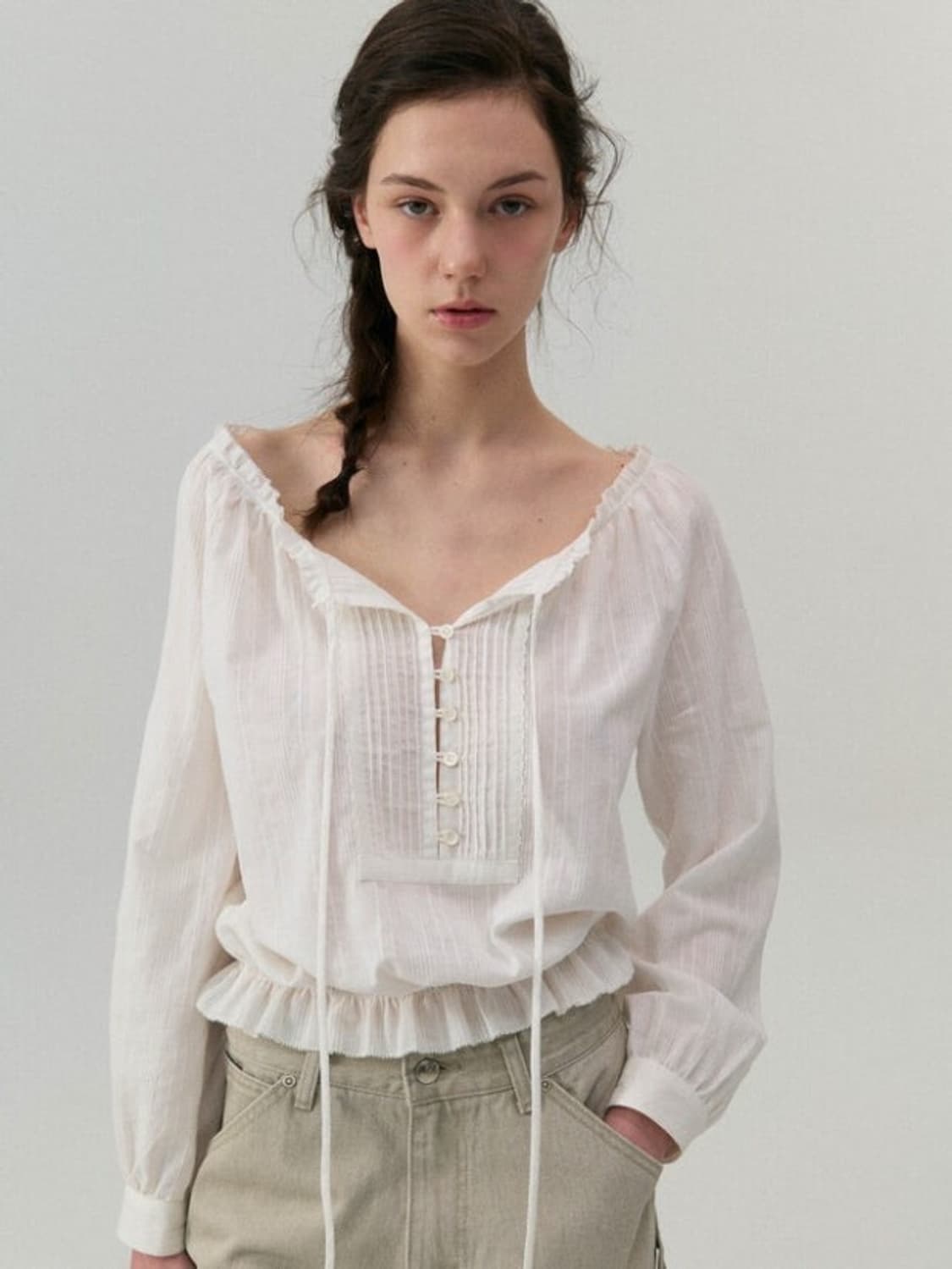 더바넷 pleatib 블라우스 상품이미지1