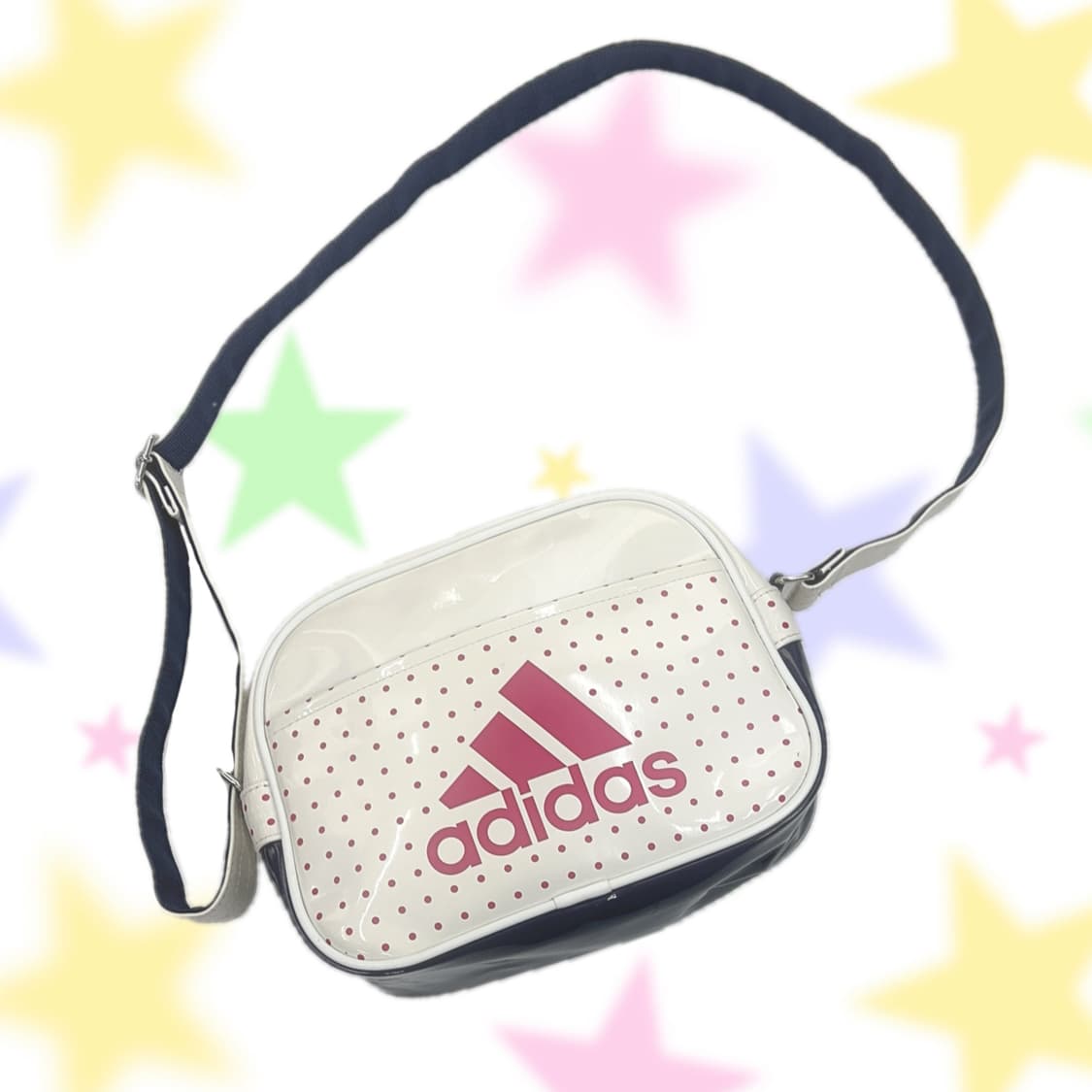 🎀재팬 아디다스 빈티지 y2k 크로스백🎀핑크 도트 데코라 괴짜 가방 상품이미지1