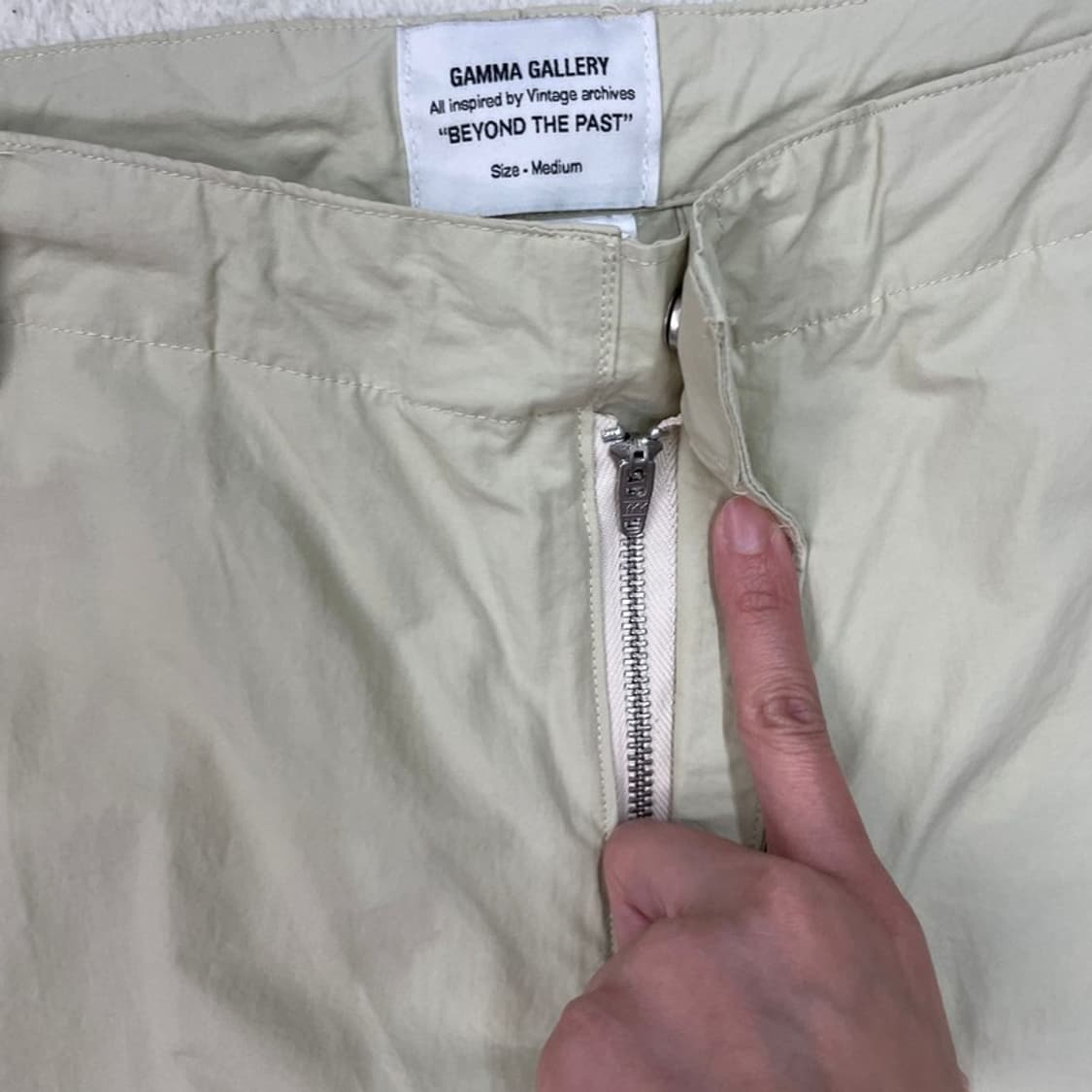 GAMMA GALLERY 파라슈트 나일론 팬츠 연베이지 M 상품이미지5