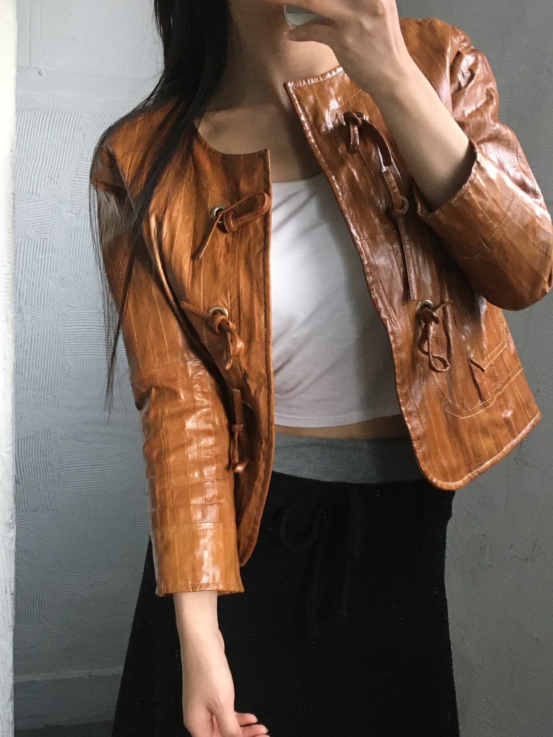 Christian Dior 크리스찬 디올 브라운 레더자켓 상품이미지3