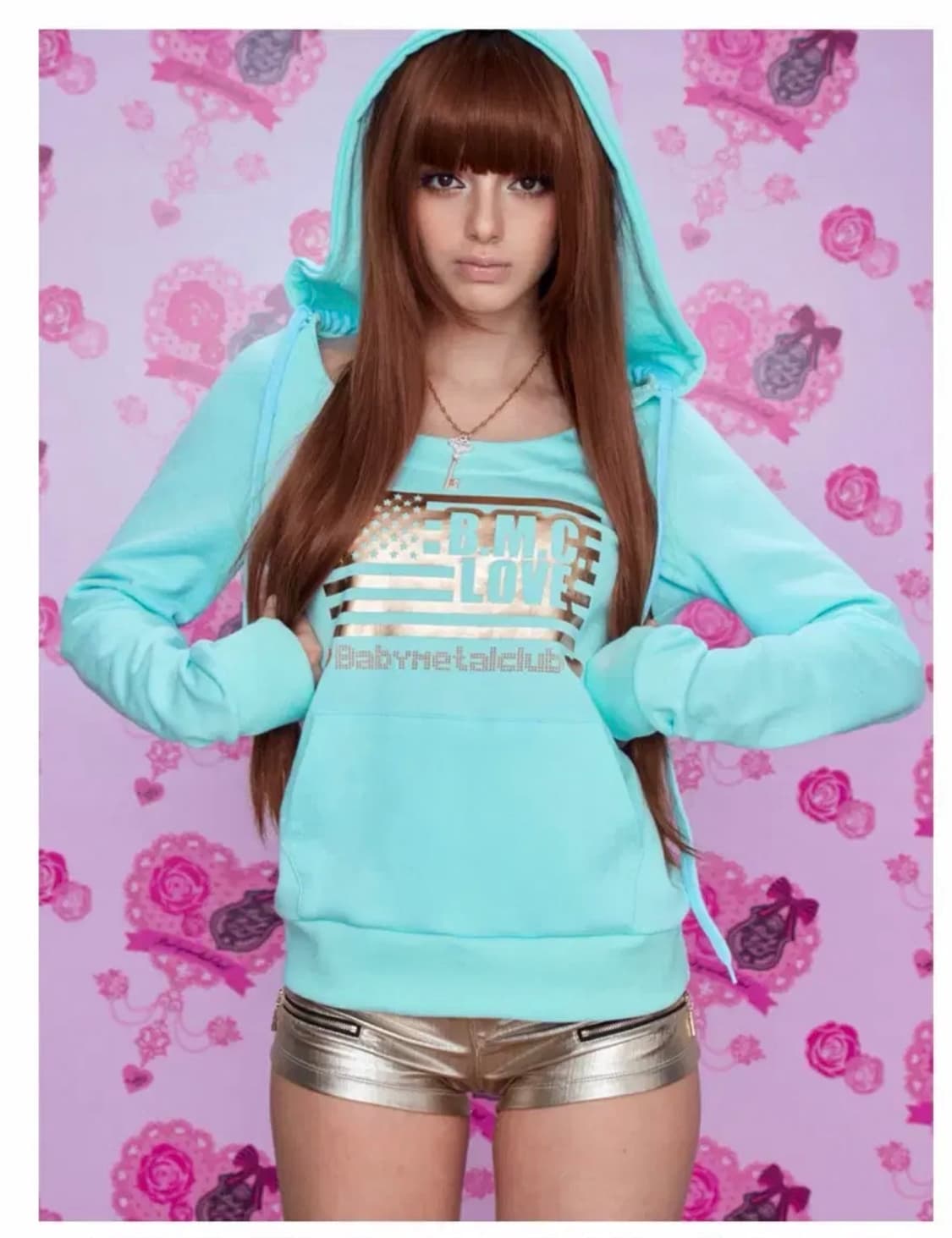 베메클 베이비메탈클럽 민트 후디 상품이미지1