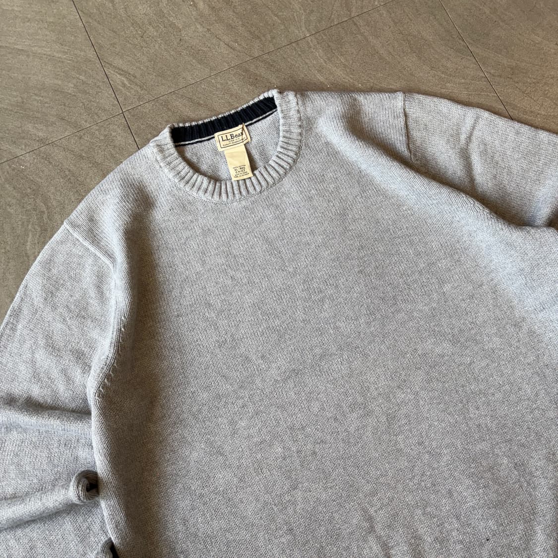 L.L.bean 엘엘빈 그레이 해비 코튼 니트  상품이미지2