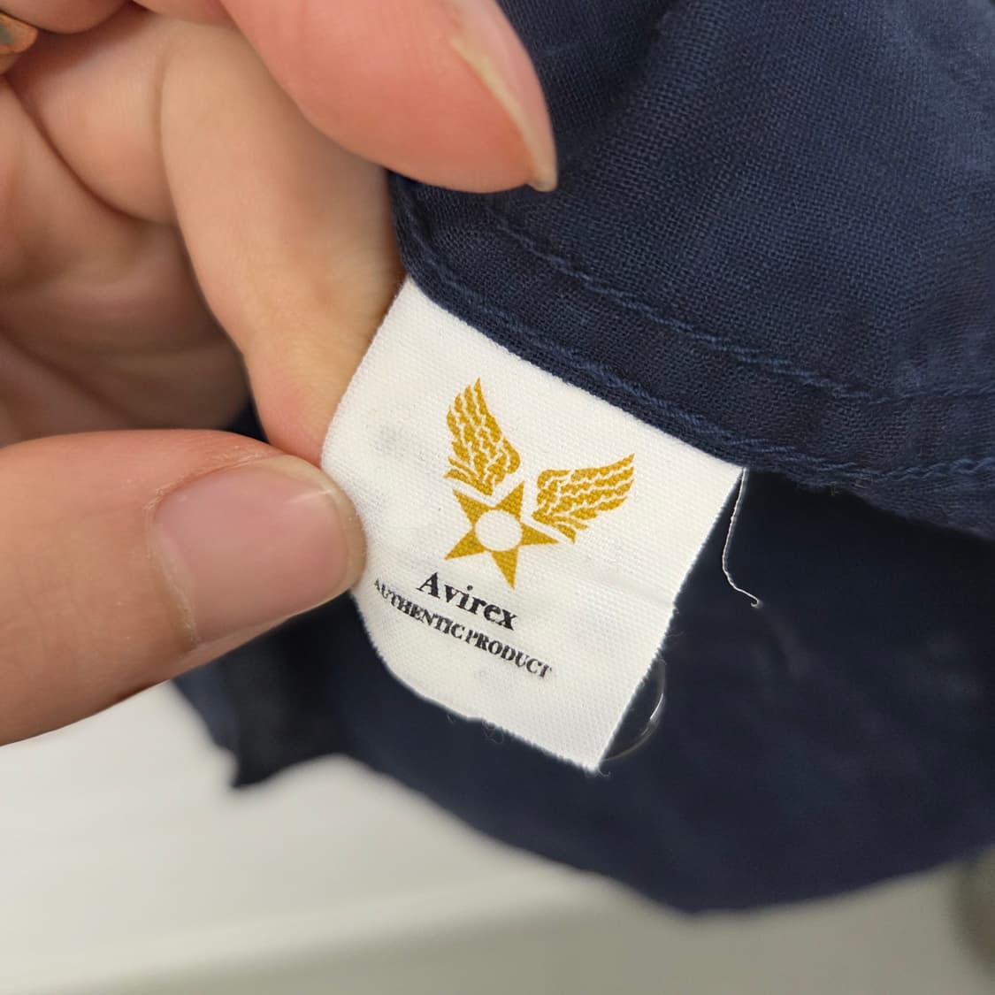 AVIREX 아비렉스 반팔 셔츠 남성 네이비 공용m 상품이미지6