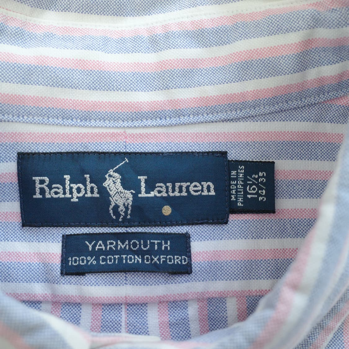 90s 폴로 야머스 옥스포드 버튼다운 셔츠 16.5 (멀티 스트라이프) 상품이미지5