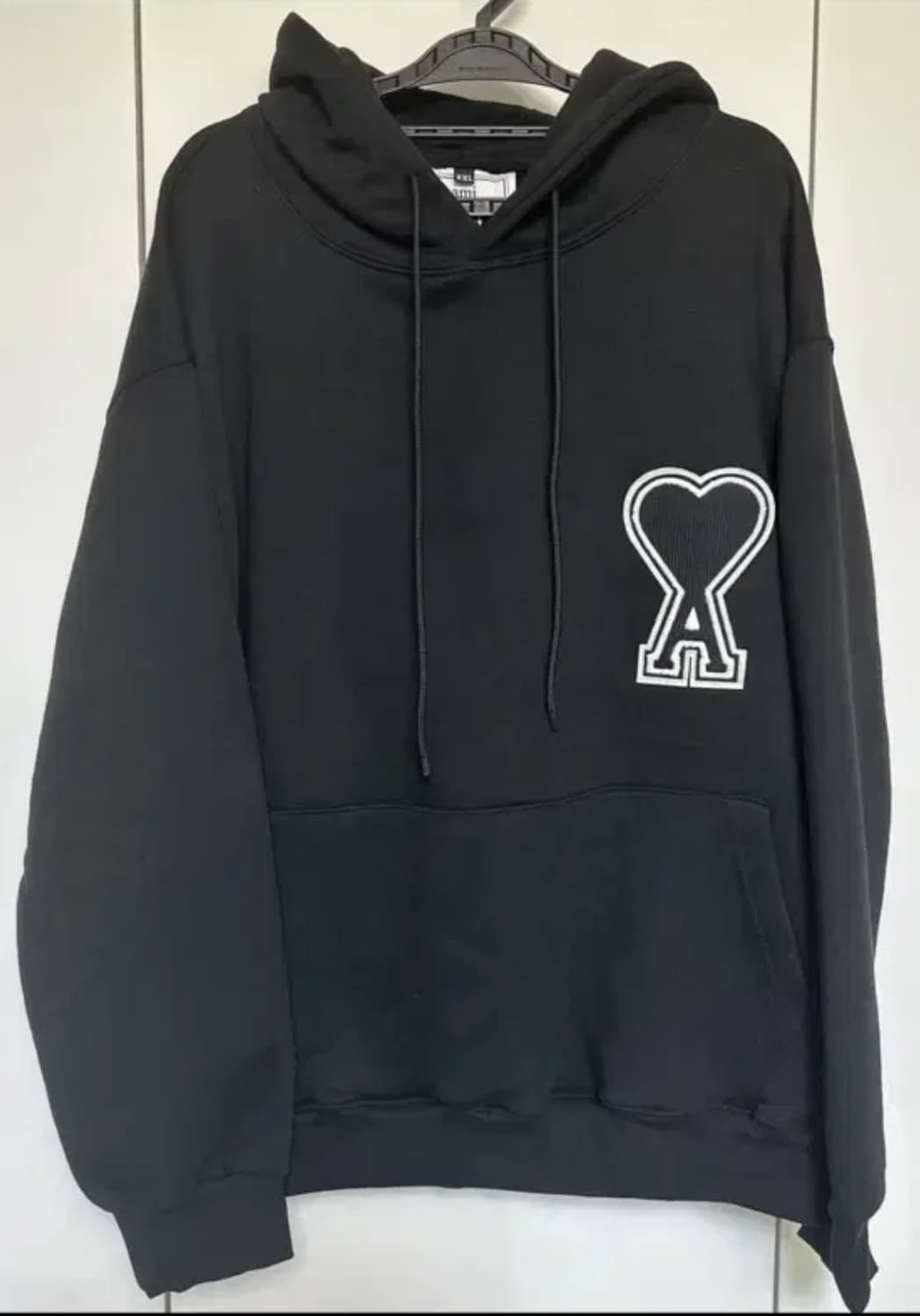 아미 하트 로고 블랙 후드티 상품이미지1
