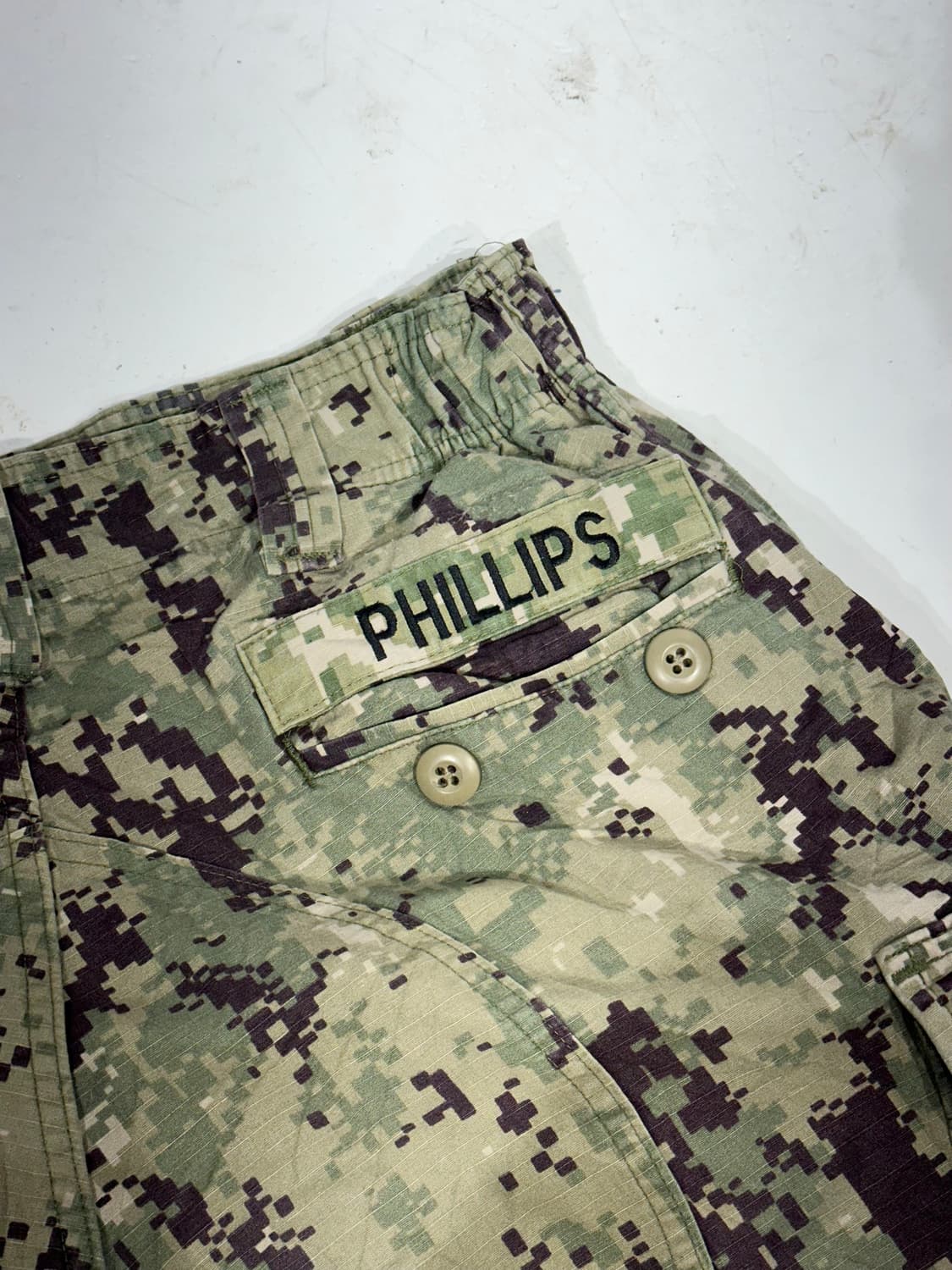빈티지 Phillips 카키 카모 와이드 카고 팬츠  상품이미지6