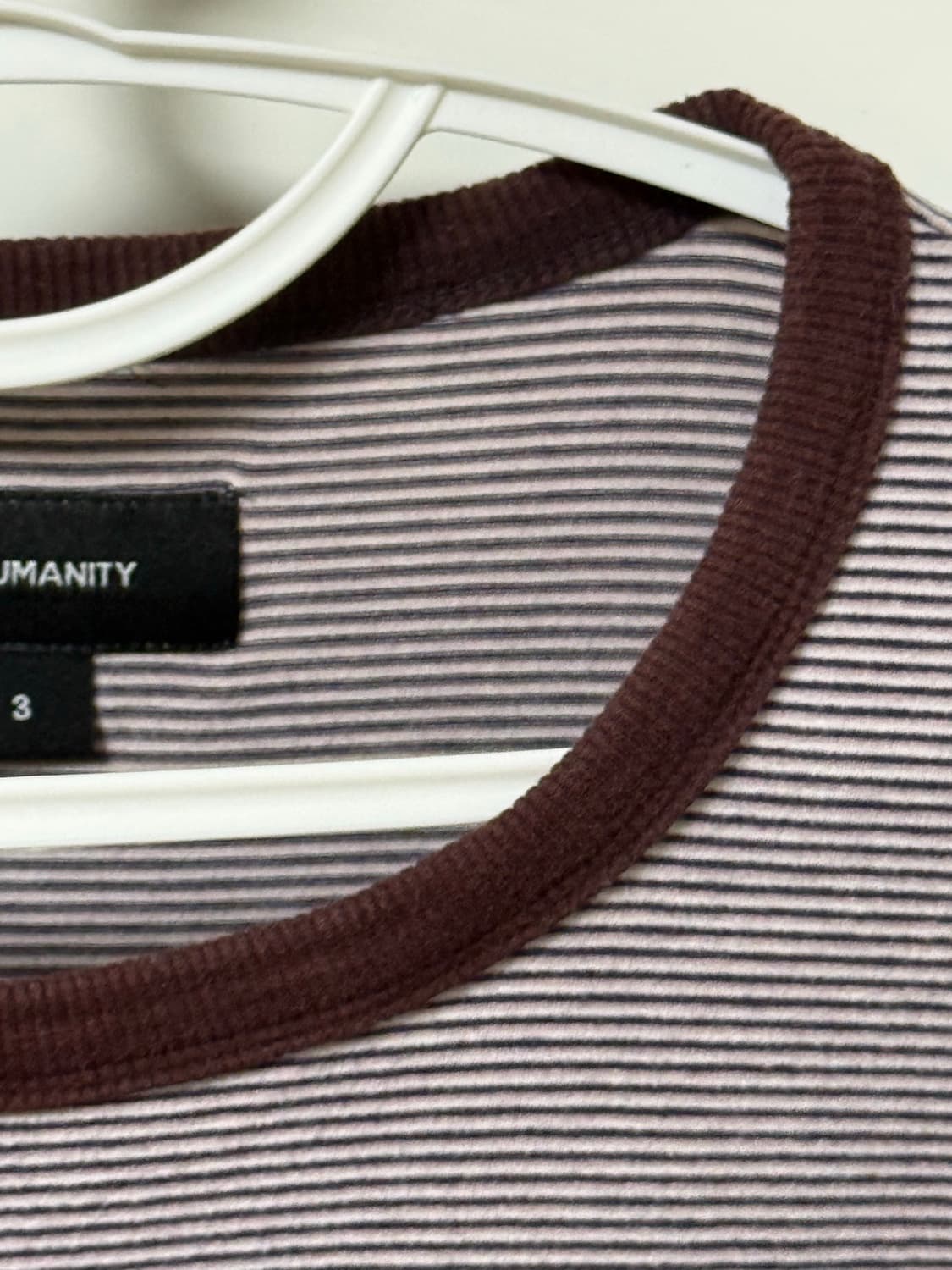 999humanity 스트라이프 반팔티 (IVORY INDIG) 상품이미지3