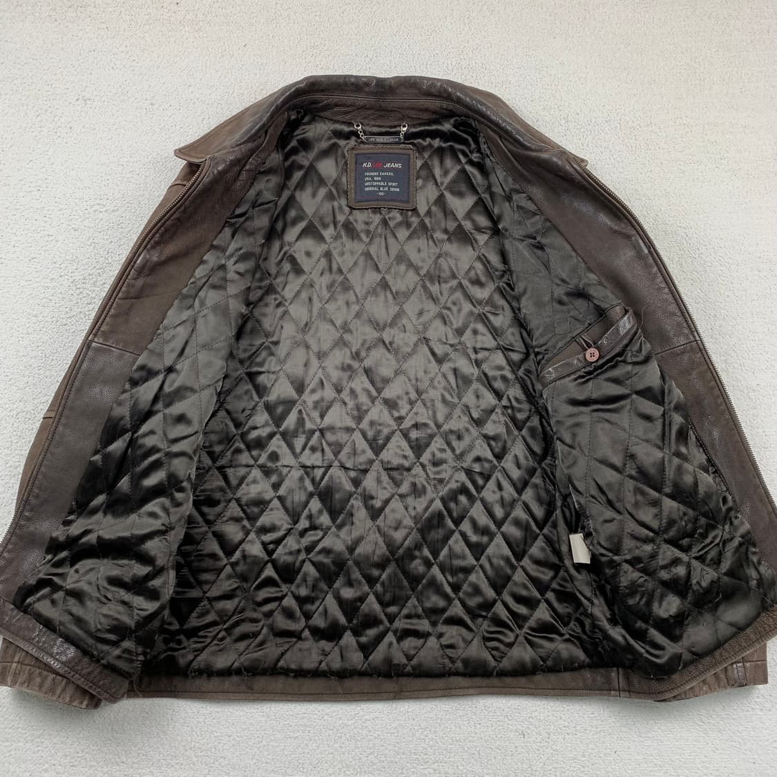 90‘s Lee 리 소가죽 싱글 레더자켓 브라운  상품이미지5