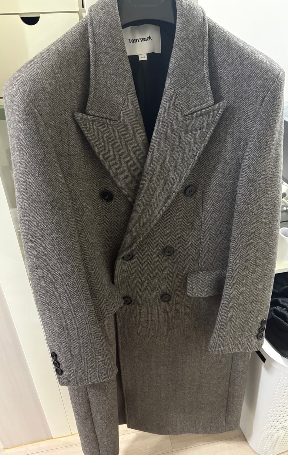 토니웩 23FW 헤링본 더블 코트 L 50 상품이미지2