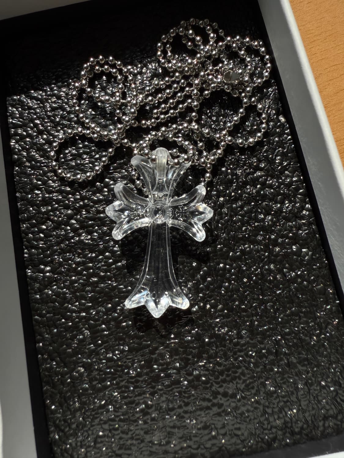 [chrome hearts] 크롬하츠 실리크롬 CH 크로스 펜던트 클리어 상품이미지3