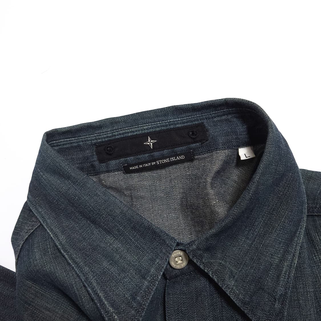 스톤아일랜드 00s 워시드 데님 셔츠 인디고 상품이미지7