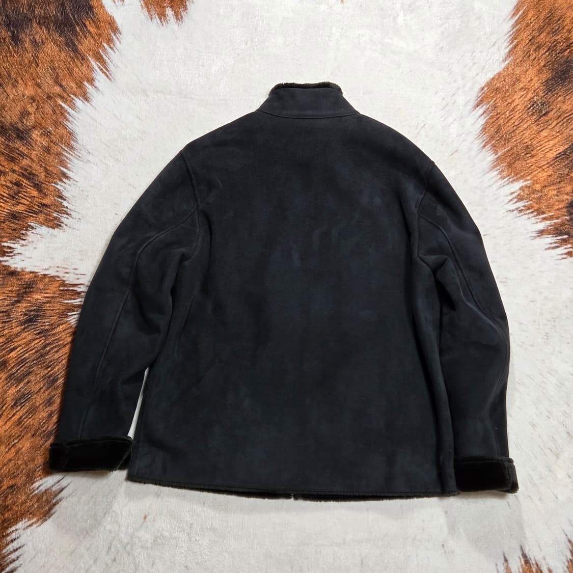 베이직 넥 버클 기모 무스탕 자켓 상품이미지4