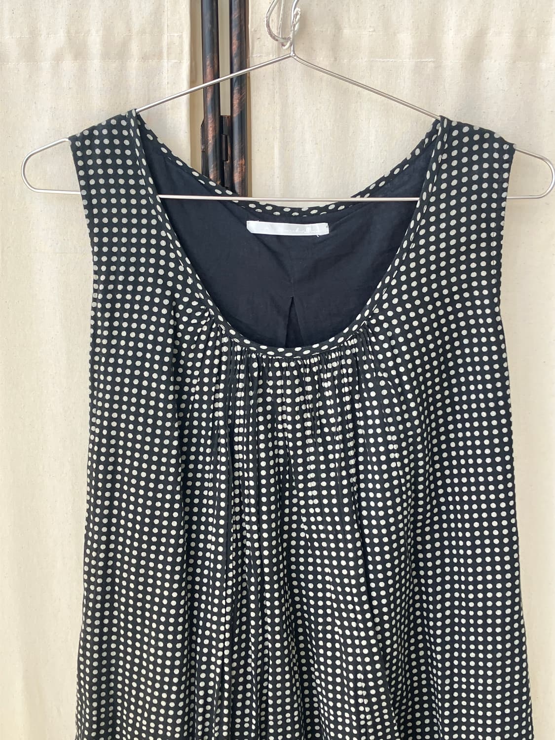 black dot shirring ribbon dress 상품이미지8