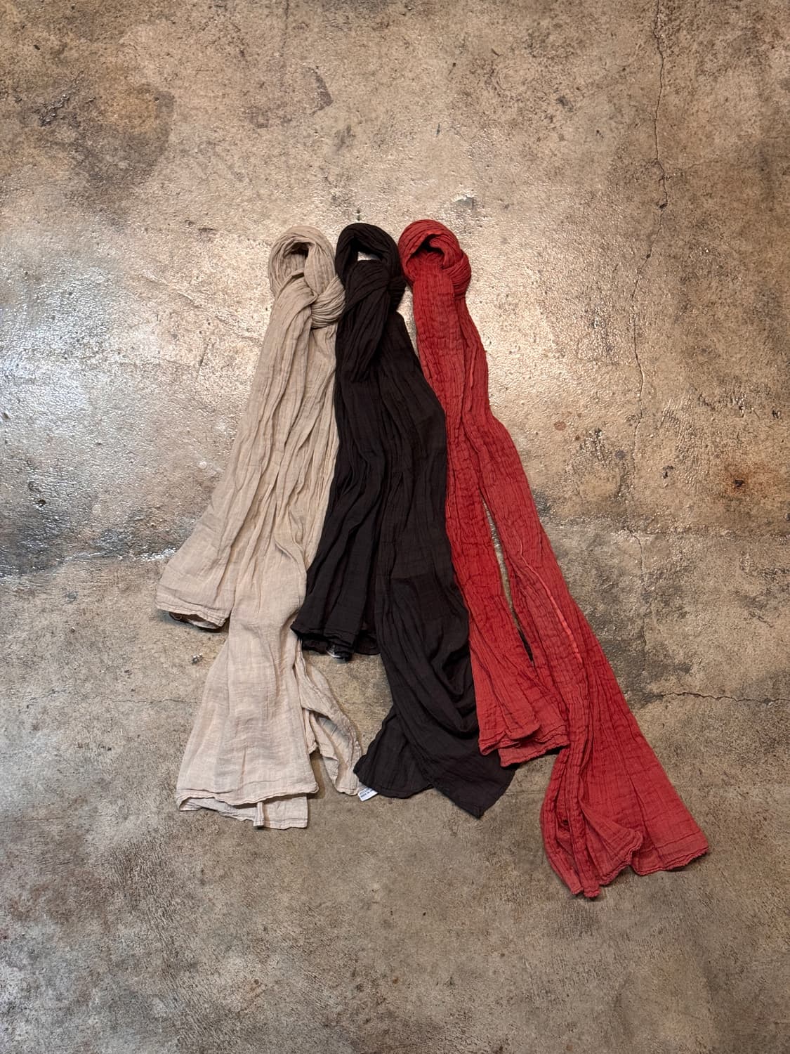 OS )HANDMADE India Cotton Pleats Muffler 상품이미지3