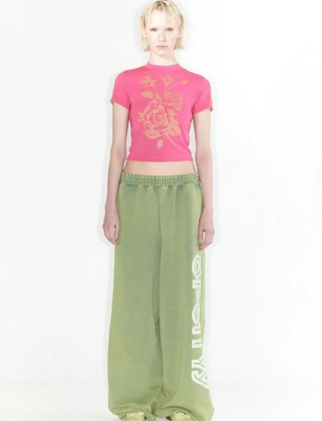 오픈와이와이 스웻팬츠 그린 상품이미지1