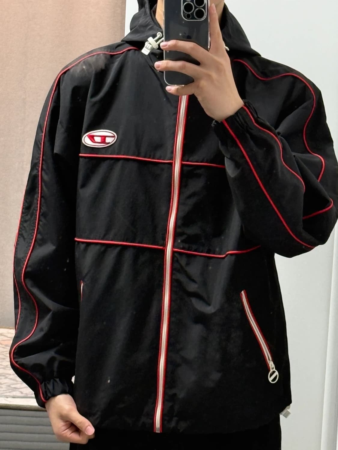 디젤 J-제이슨 자켓 블랙 바람막이 판매/교신 상품이미지2