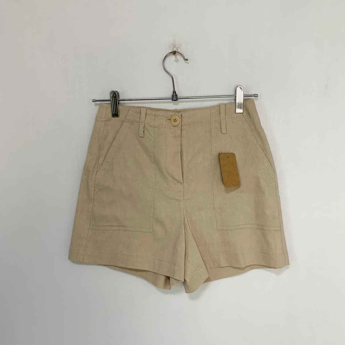 띠어리 베이지 린넨 혼용 반바지 쇼츠 25-26인치 여성 빈티지 상품이미지1