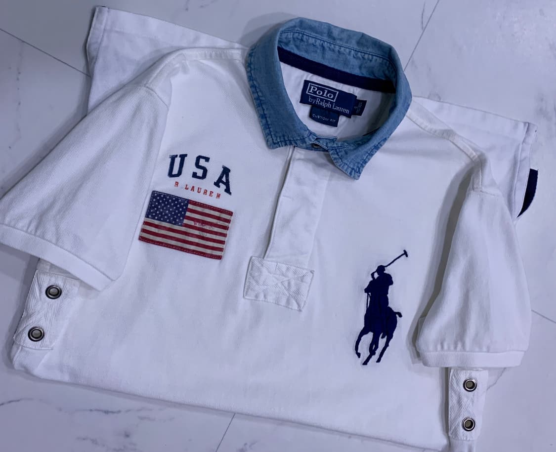폴로 빅포니 데님카라 성조기 상품이미지1