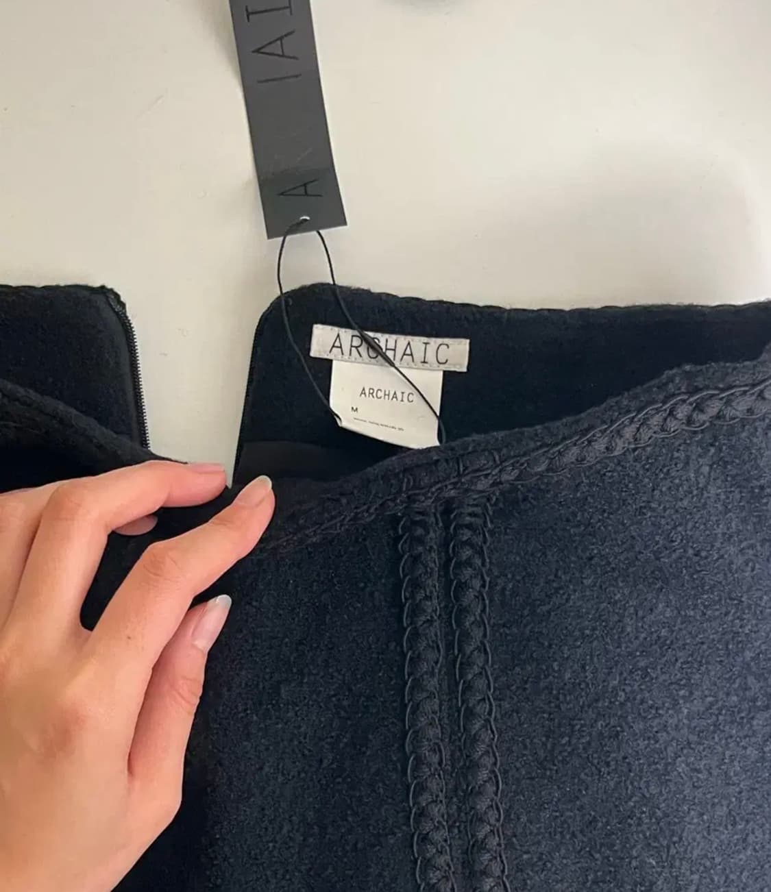 아르카익 ARCHAIC tape mini skirt_black 상품이미지4
