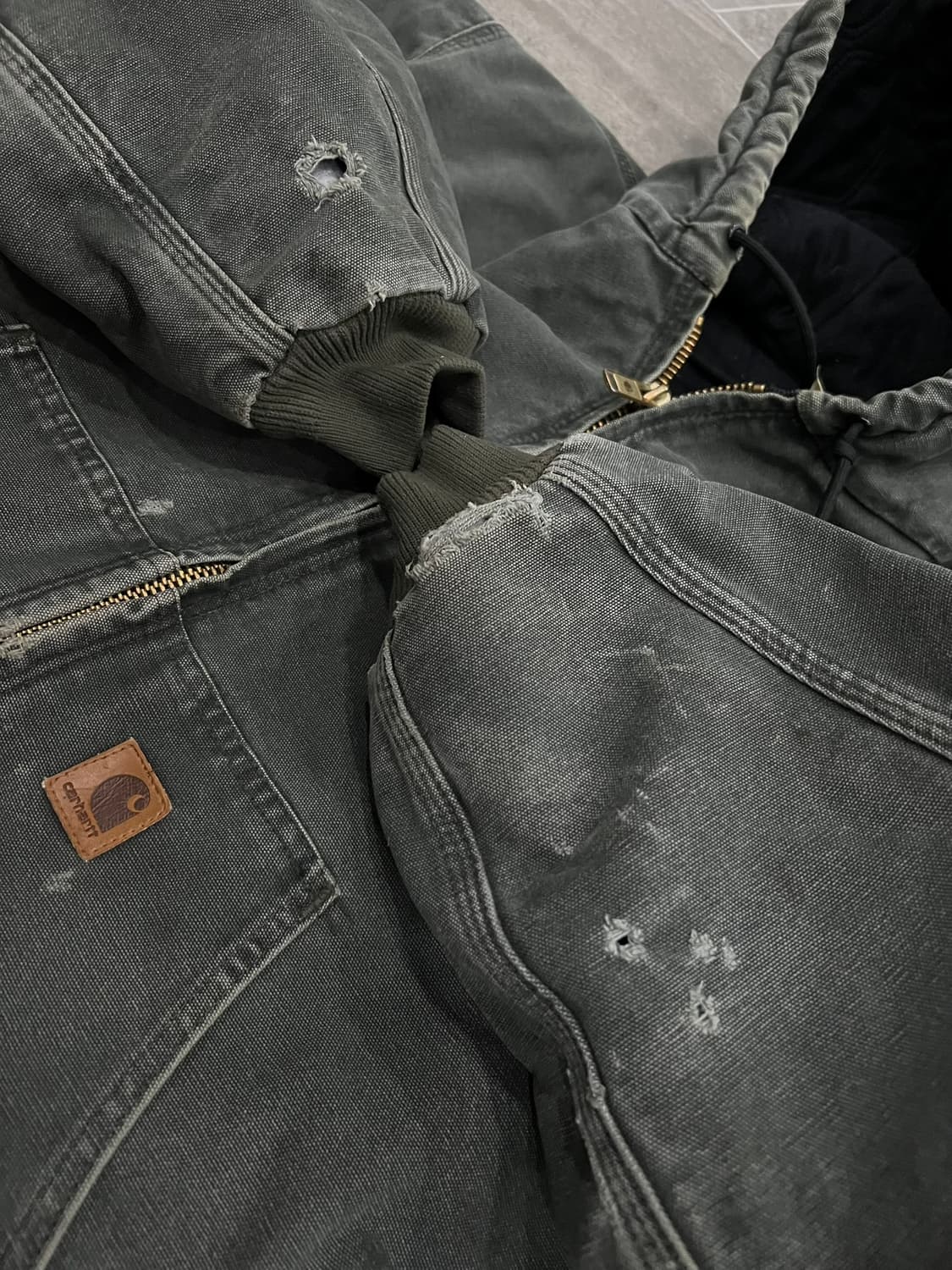 (XL) 칼하트 후드 덕 액티브 자켓 J130 MOS 모스그린 상품이미지8