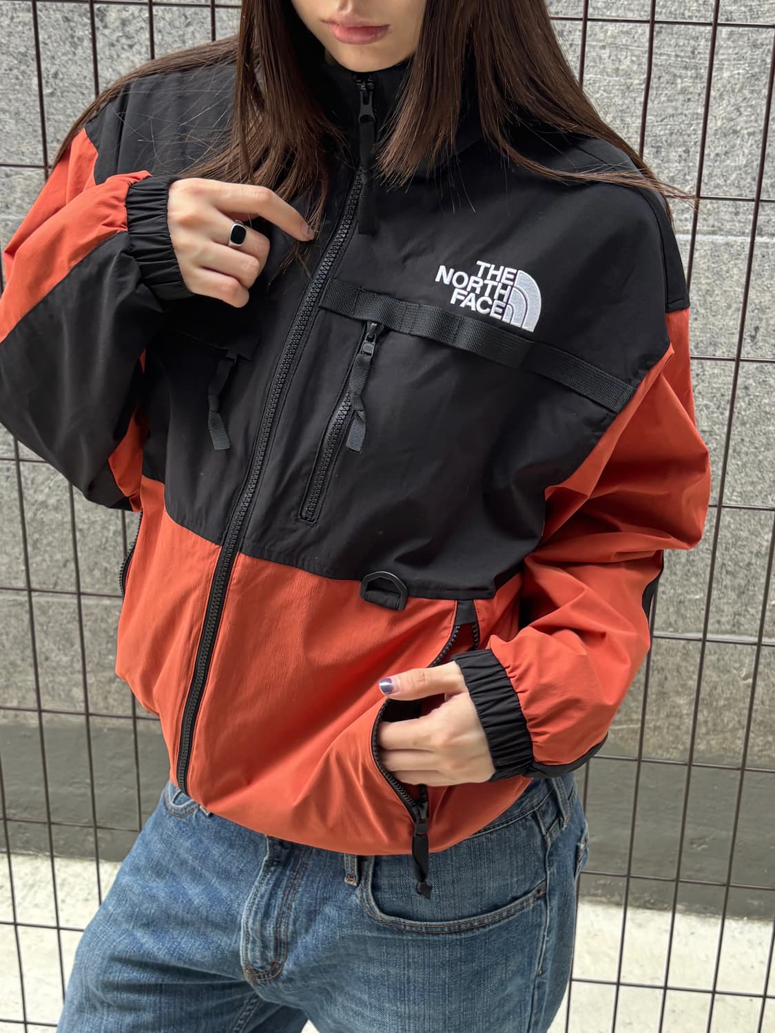 노스페이스 블랙 오렌지 바람막이 상품이미지3