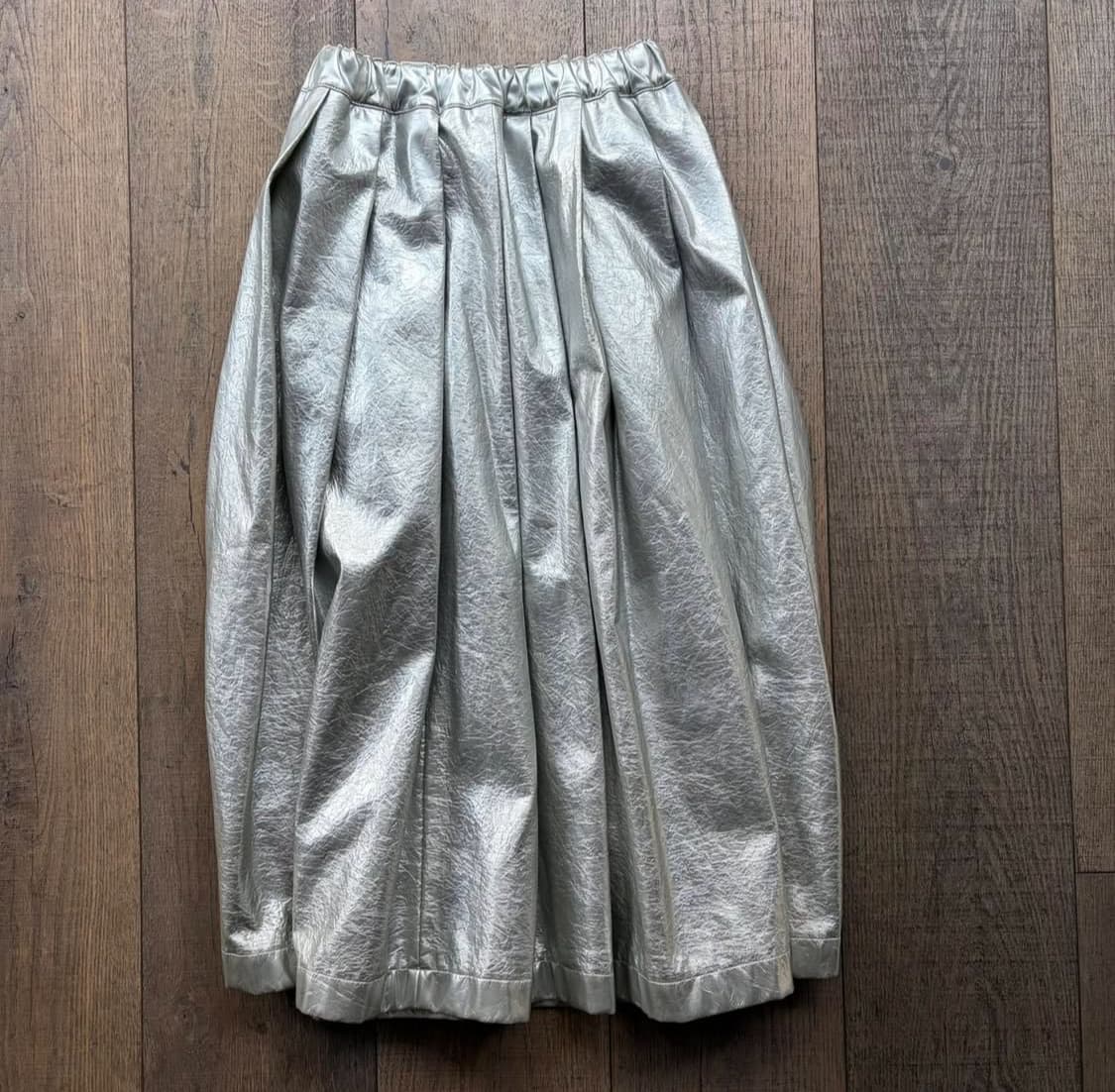 Silver wrinkle pleats skirt 상품이미지4