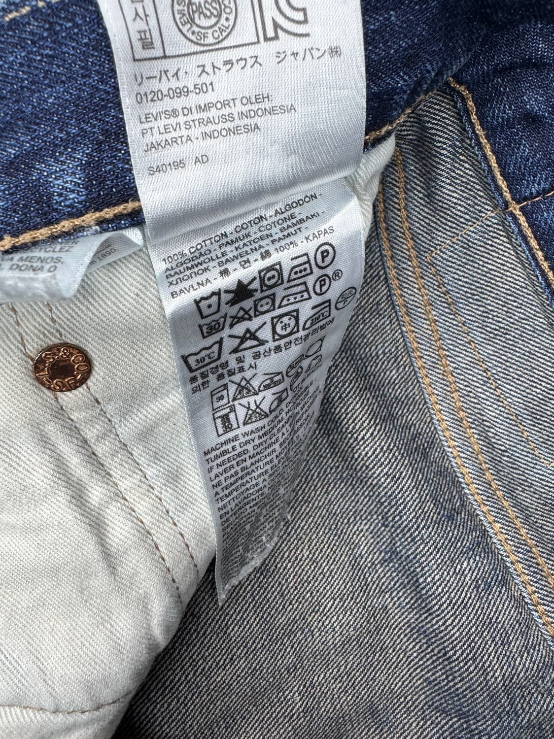 빈티지 리바이스 501 33/34(수선) 상품이미지5