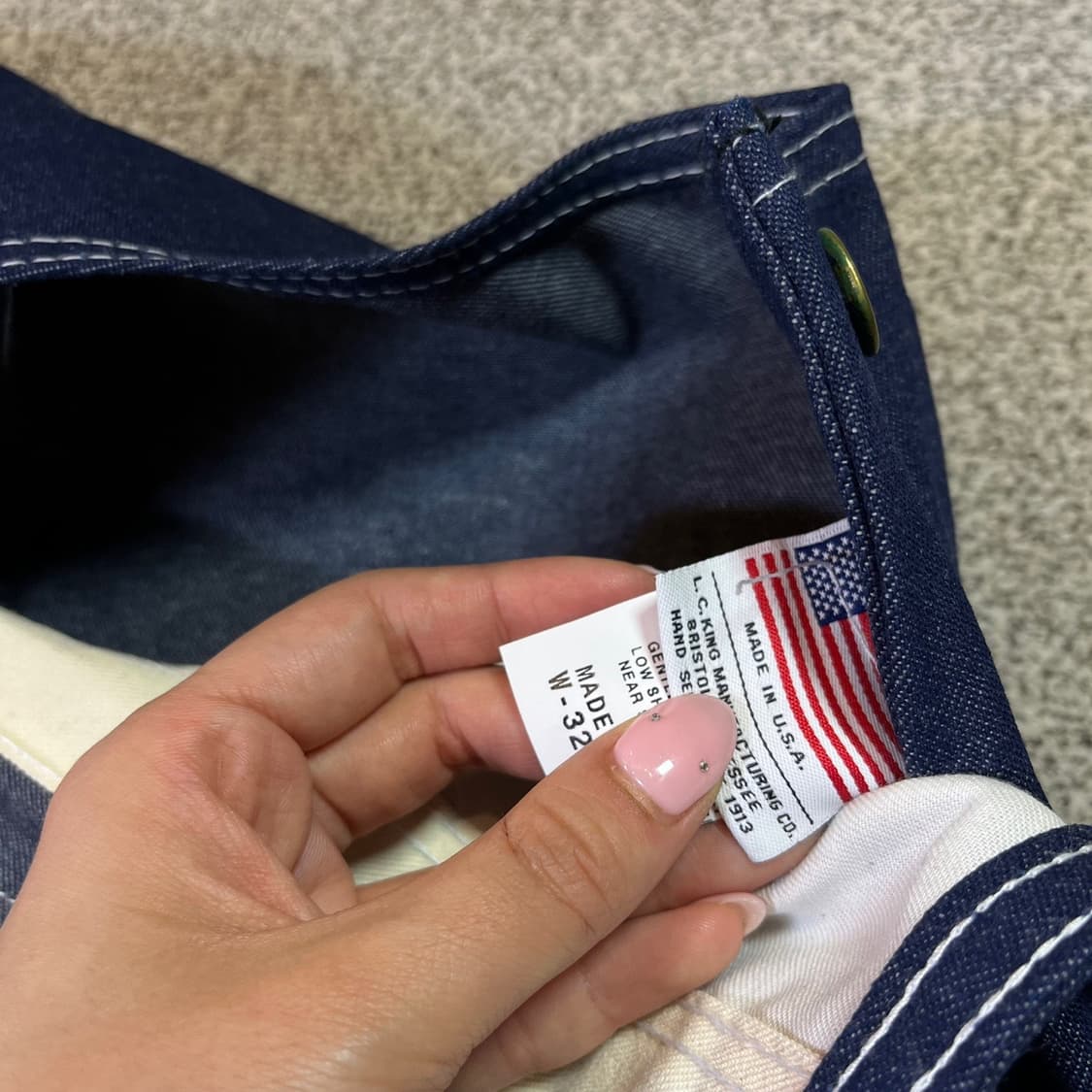 USA 포인터 카펜터 데님 오버롤 상품이미지7