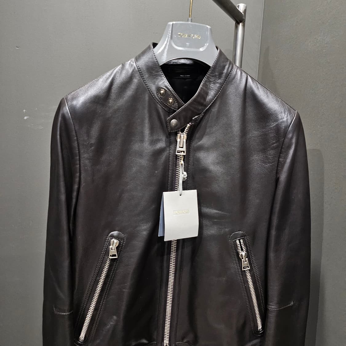 톰포드 카프스킨 바이커 레더 가죽자켓 상품이미지2