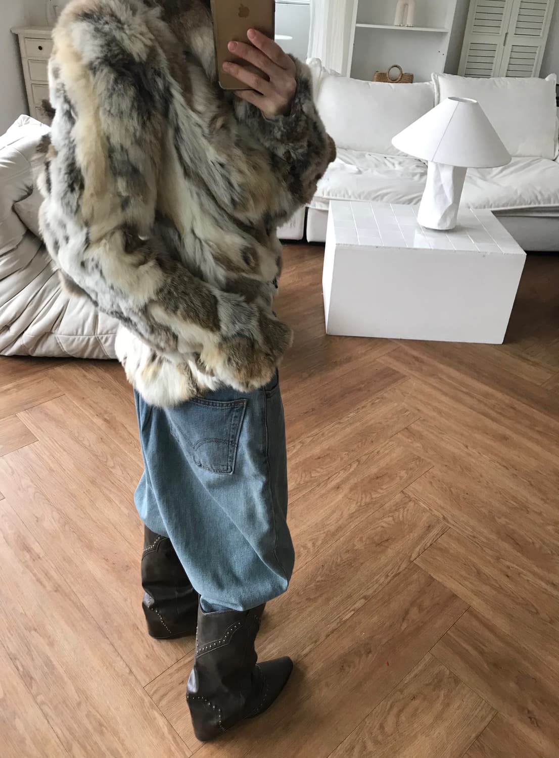 vintage rabbit fur jacket 상품이미지2