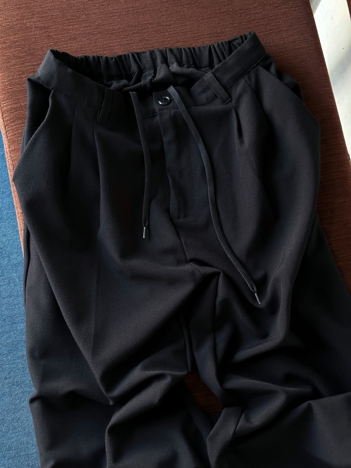 Poly rayon 2 tuck wide straight easy tro 상품이미지1