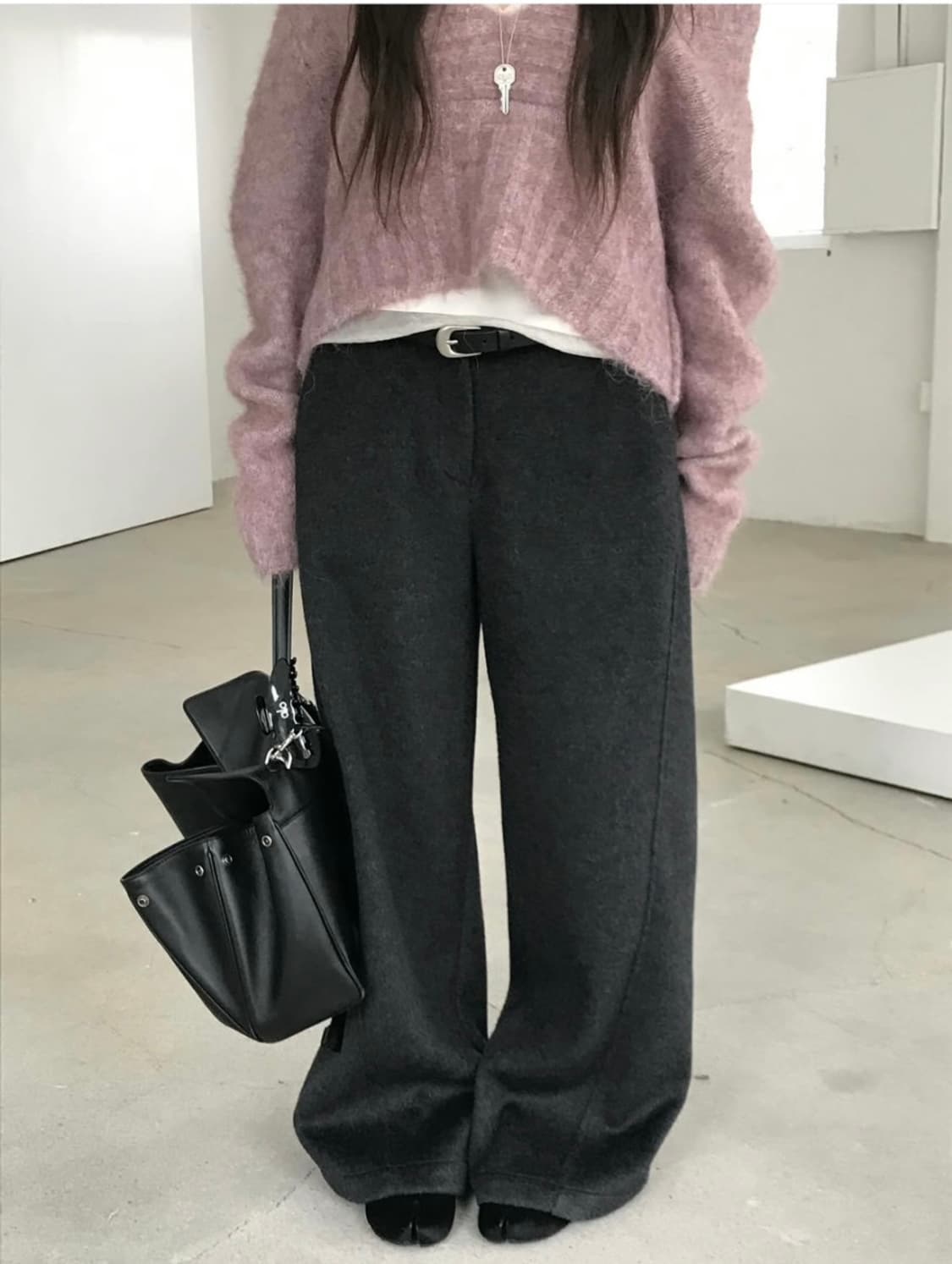 [새상품] 누즈 알파 울 팬츠 울 슬랙스 : 차콜 상품이미지2