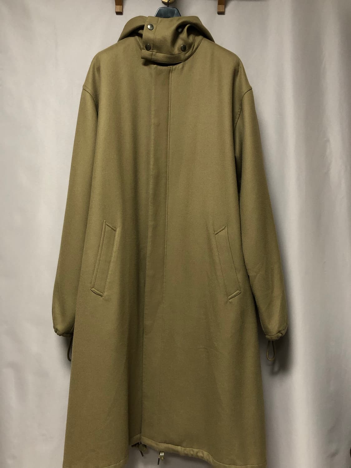 오라리 멜튼 울 후디드 코트 상품이미지2